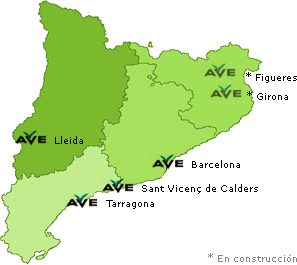 Estaciones de AVE en Cataluña